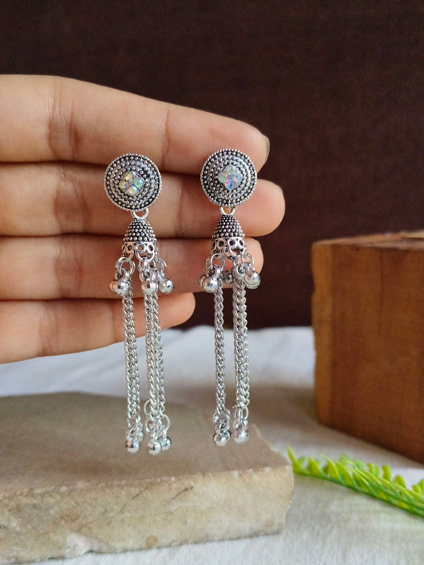 Oxidised Earrings 1824AMJH