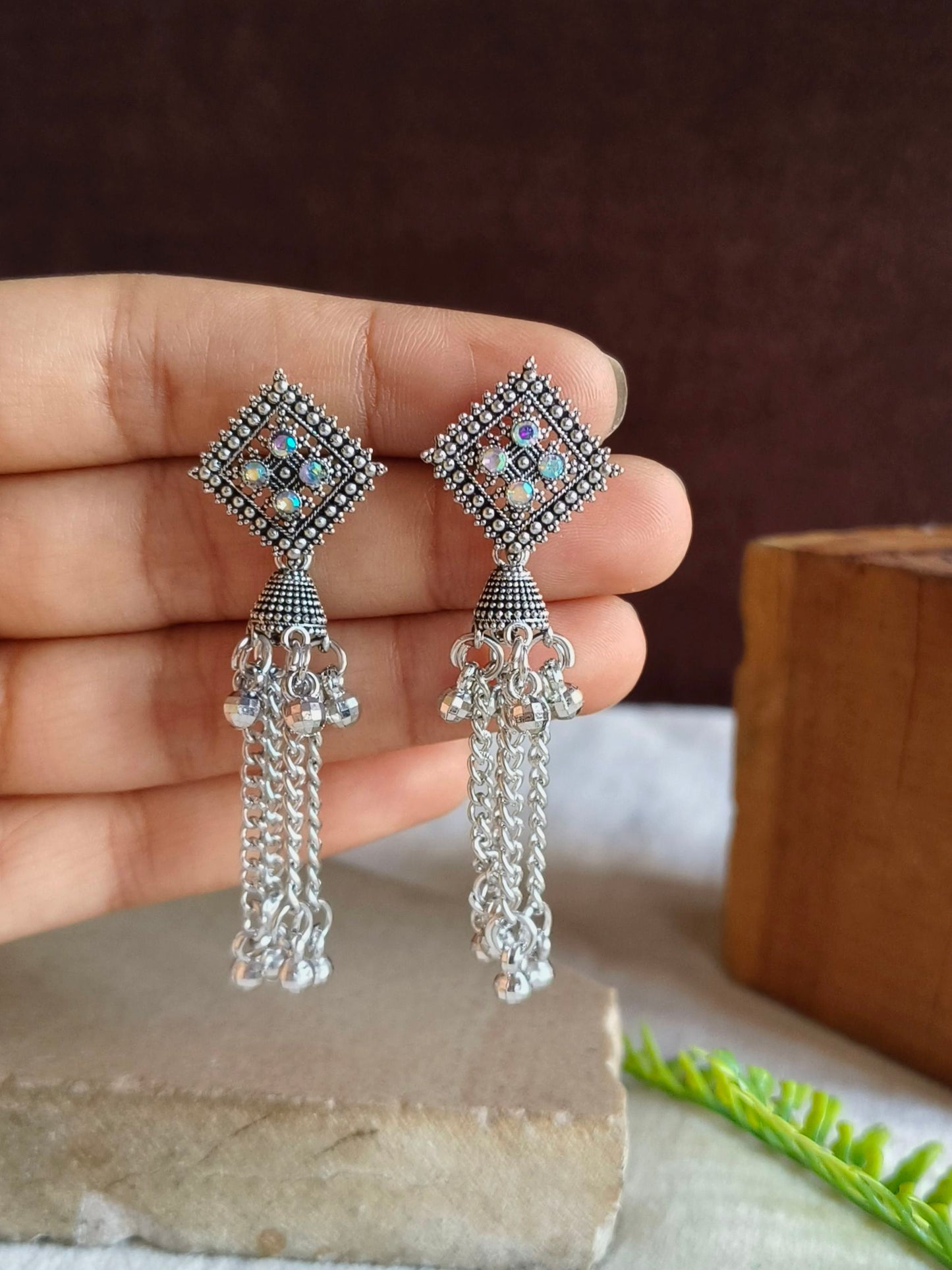 Oxidised Earrings 1827AMDL