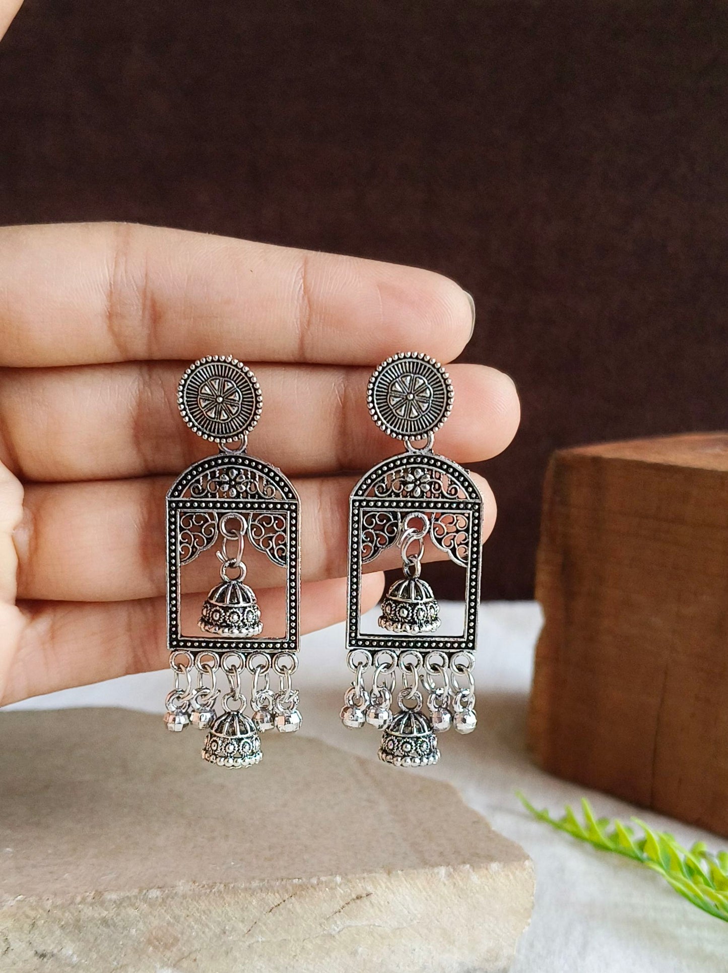 Oxidised Earrings 1831AMJH