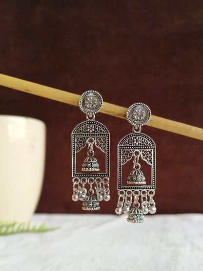Oxidised Earrings 1831AMJH