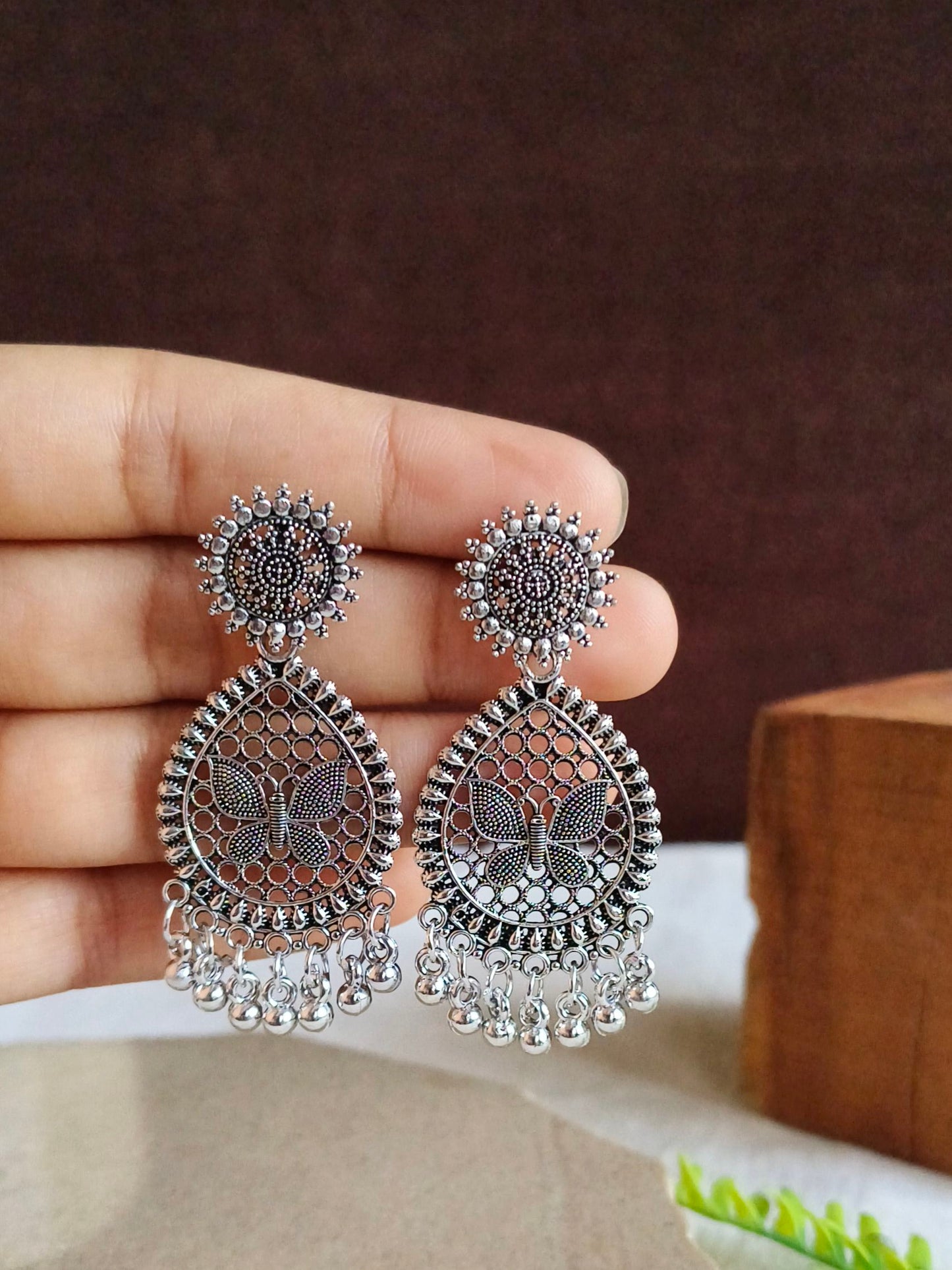 Oxidised Earrings 1832AMDL
