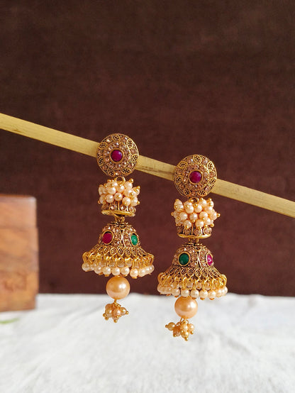 Pearl Golden Jhumka 1850AMJH
