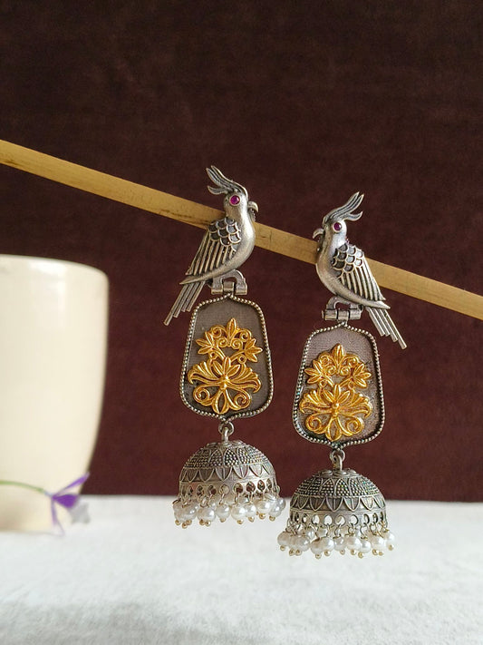 Dual Tone Earring 10774DTJH