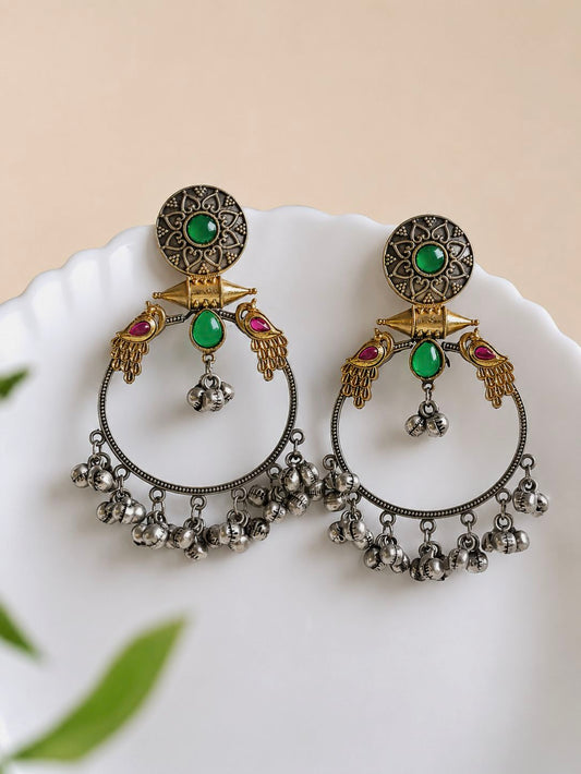 Dual Tone Earring 10778DTDLGRN
