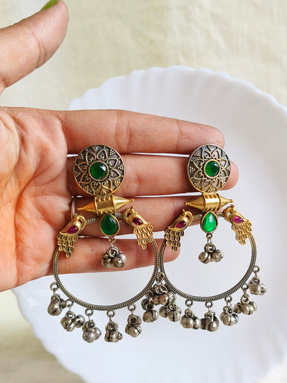 Dual Tone Earring 10778DTDLGRN