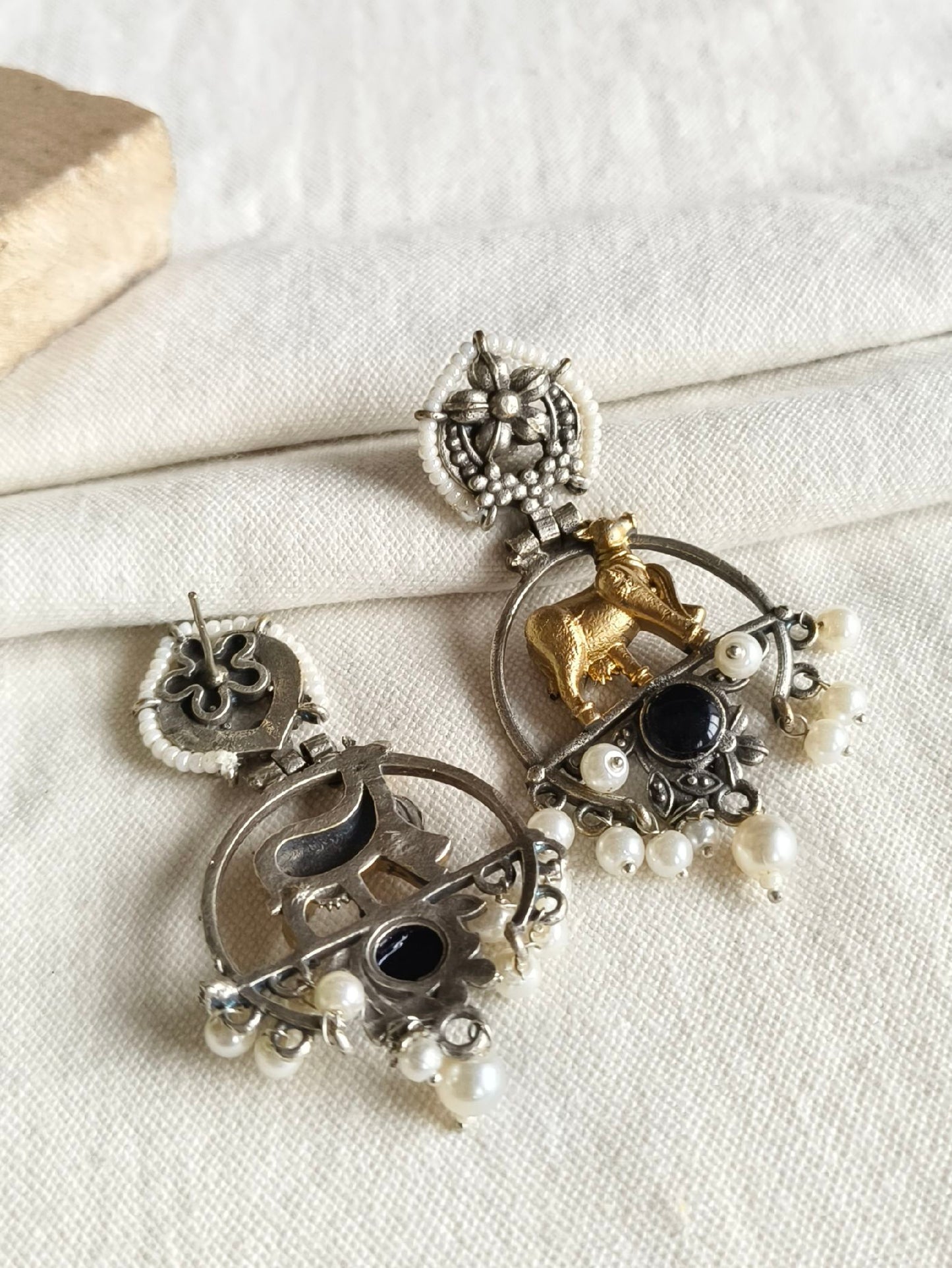 Dual Tone Earring 10785DTDLBLK