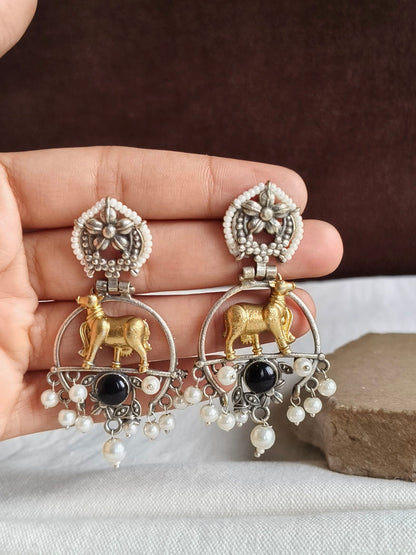 Dual Tone Earring 10785DTDLBLK
