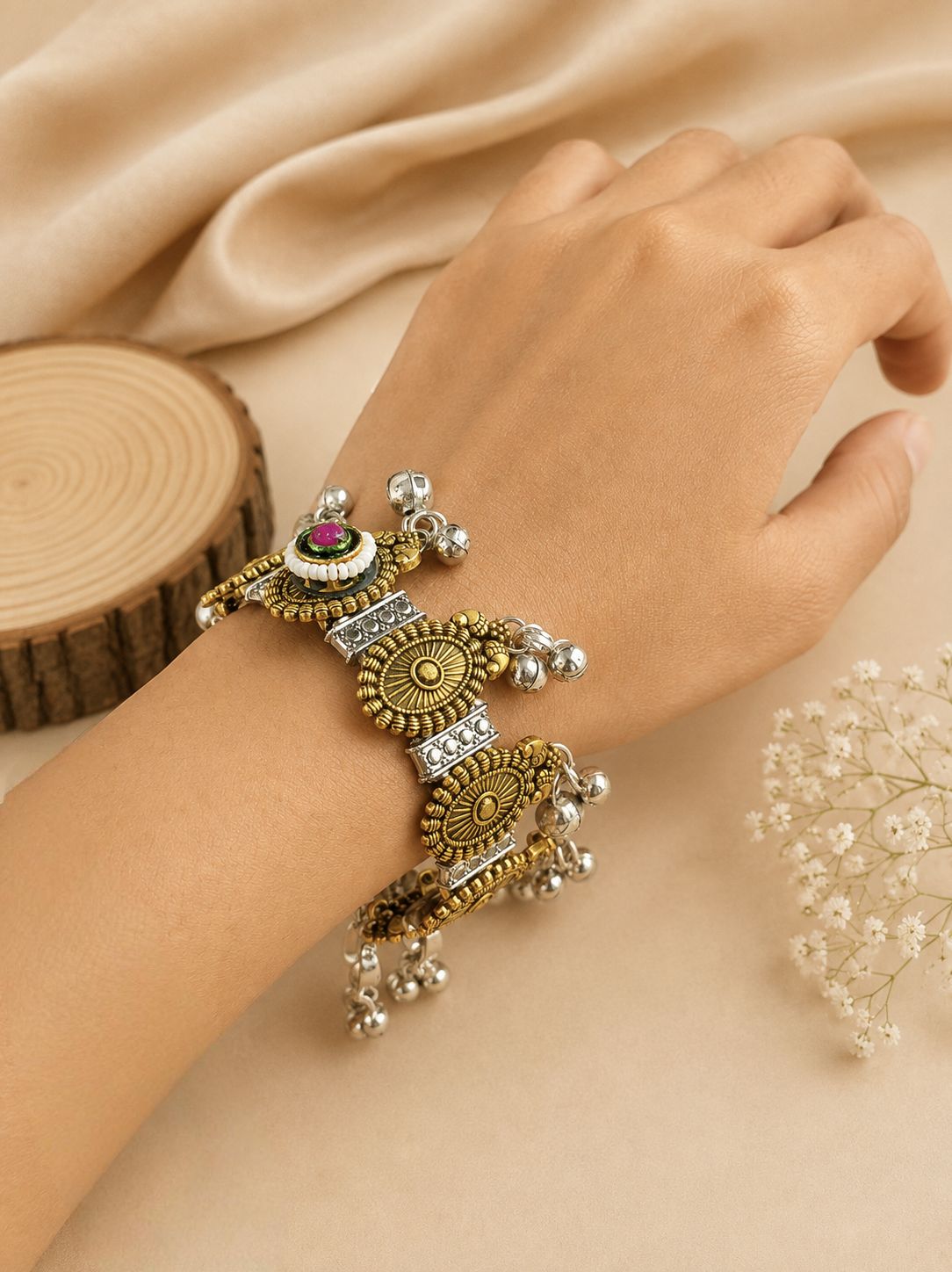 Openable Ghunghroo Bangles 10797GSBR (Price for 1 Pcs)