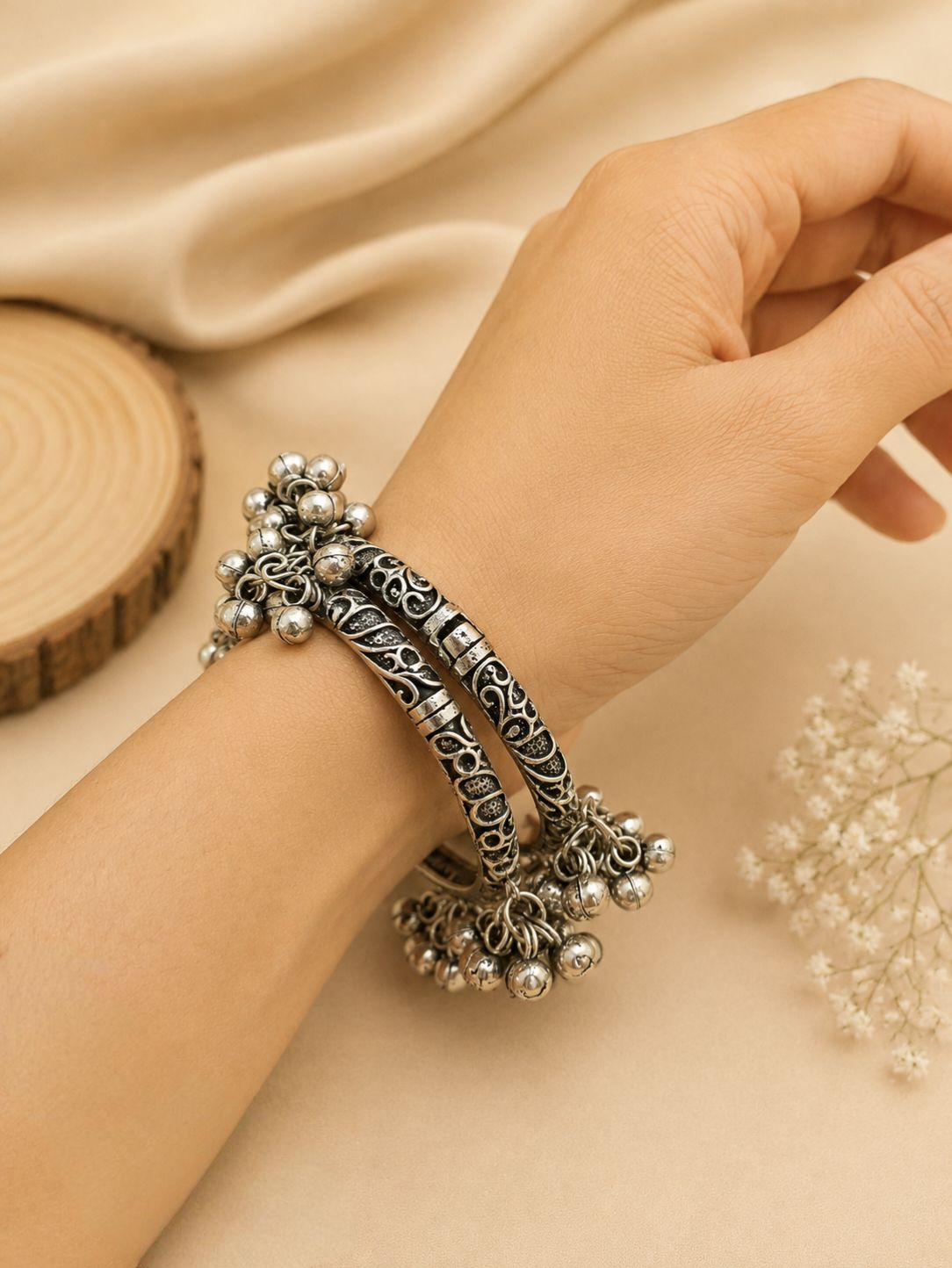 Ghunghroo Bangles 10800GSBL ( Price for 1 Pair)