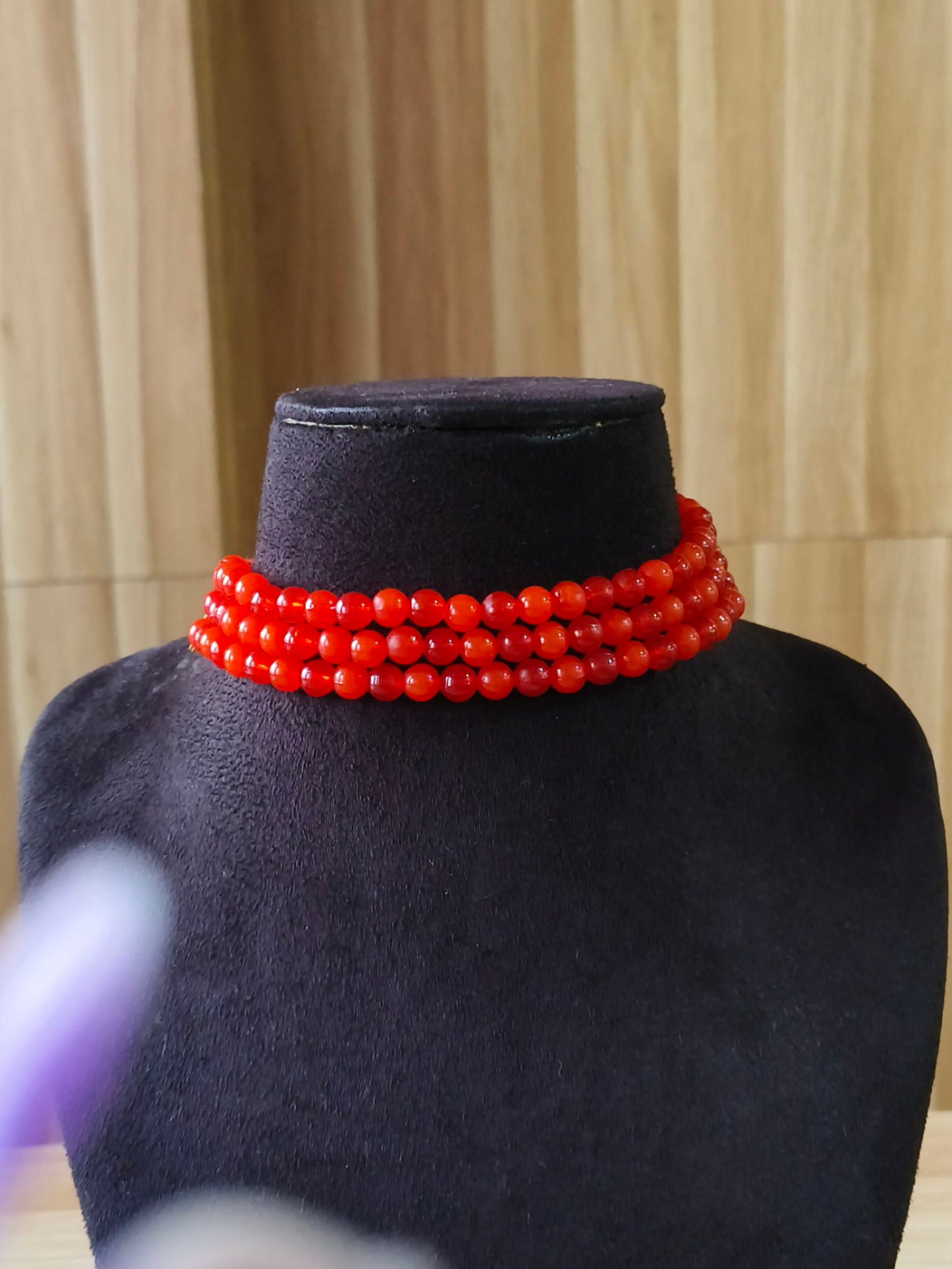 Beaded Chokar Necklace 21771MXNKRED (Stock Clearance)