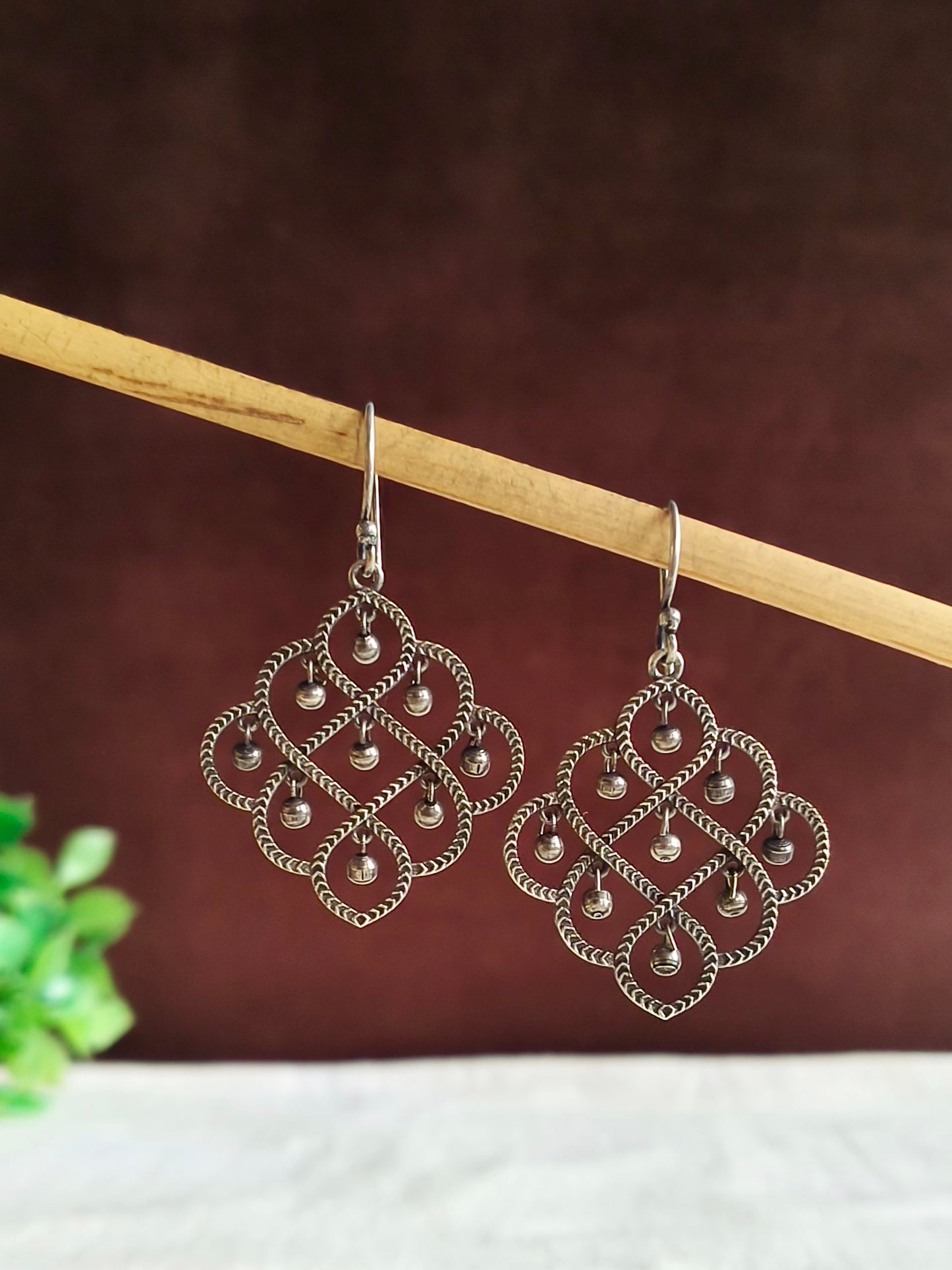 Oxidised Earrings 21774MXHK (Stock Clearance)