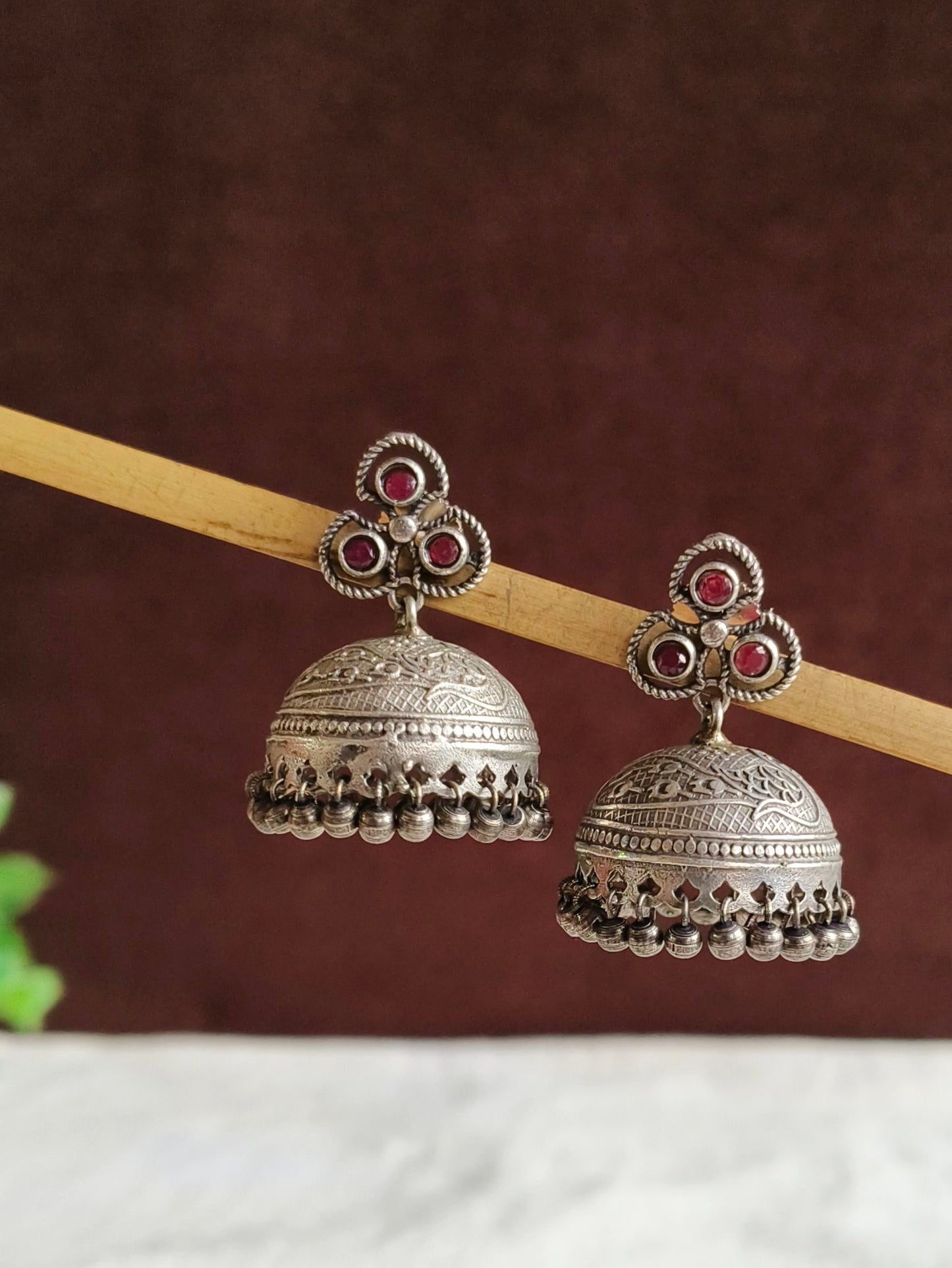 Jhumka Earrings 21778MXJHRED (Stock Clearance)