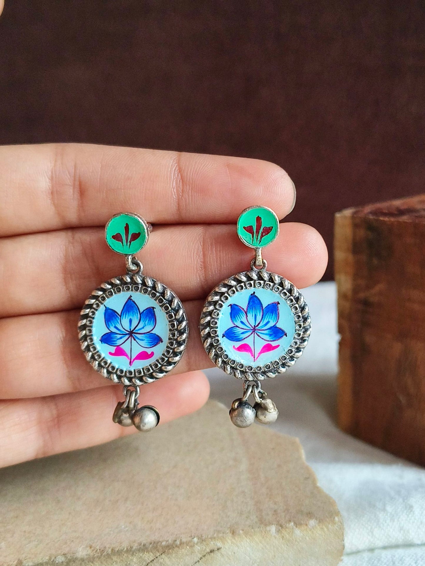 Enamel Earrings 21794MXEMDLMBL (Stock Clearance)