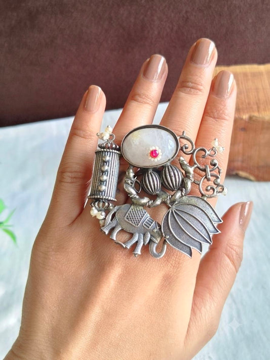Cocktail/Fusion Finger Ring  21798MXFR (Stock Clearance)