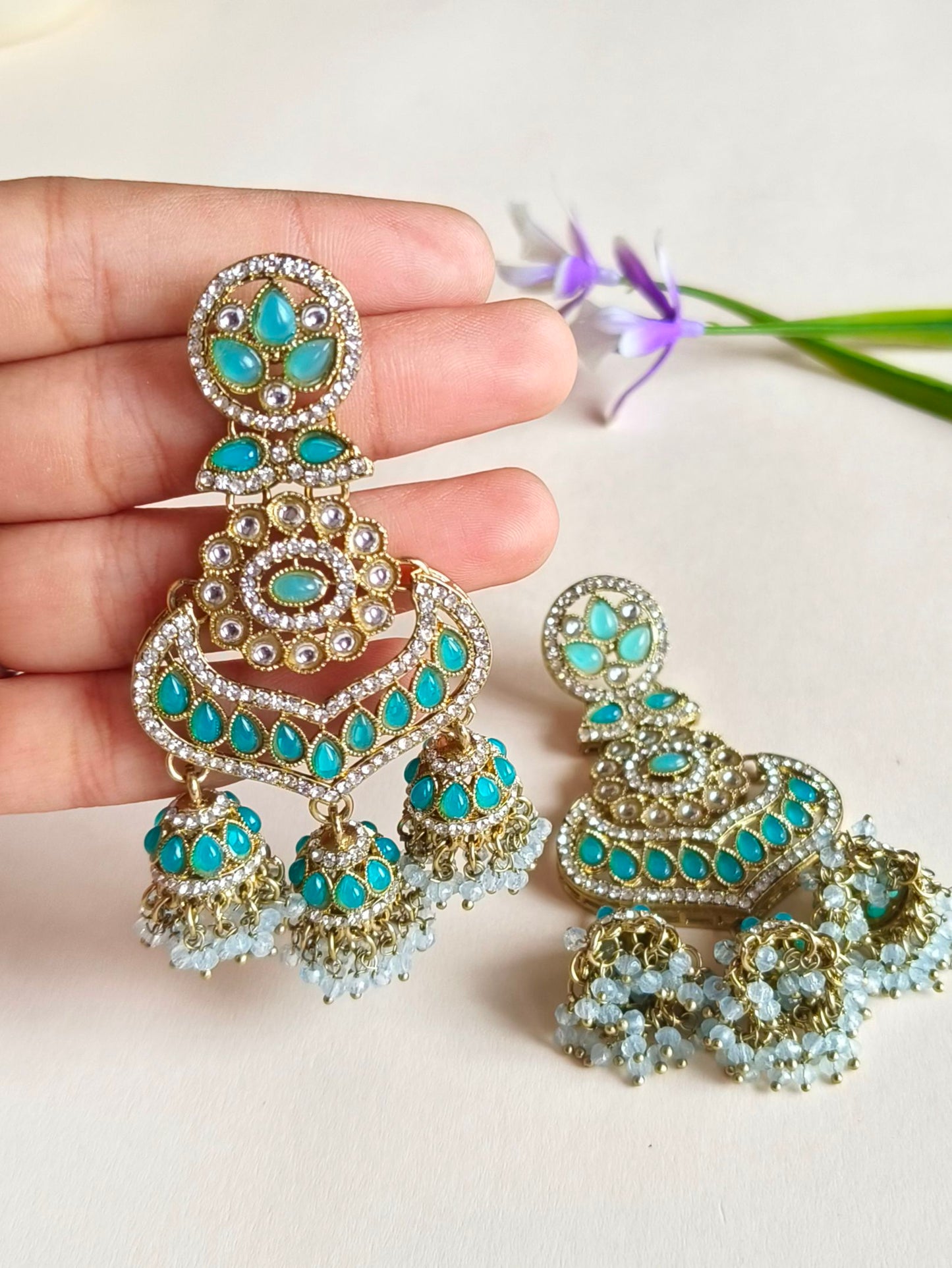 Earrings 0858AMDLSBLU