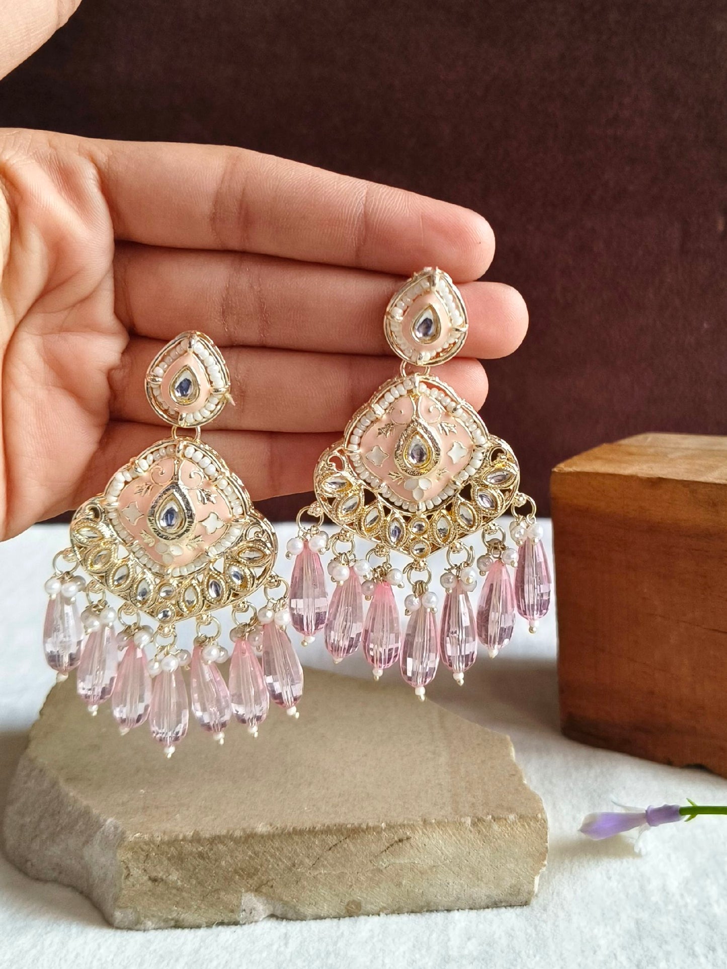 Earrings 0745AMDLPNK