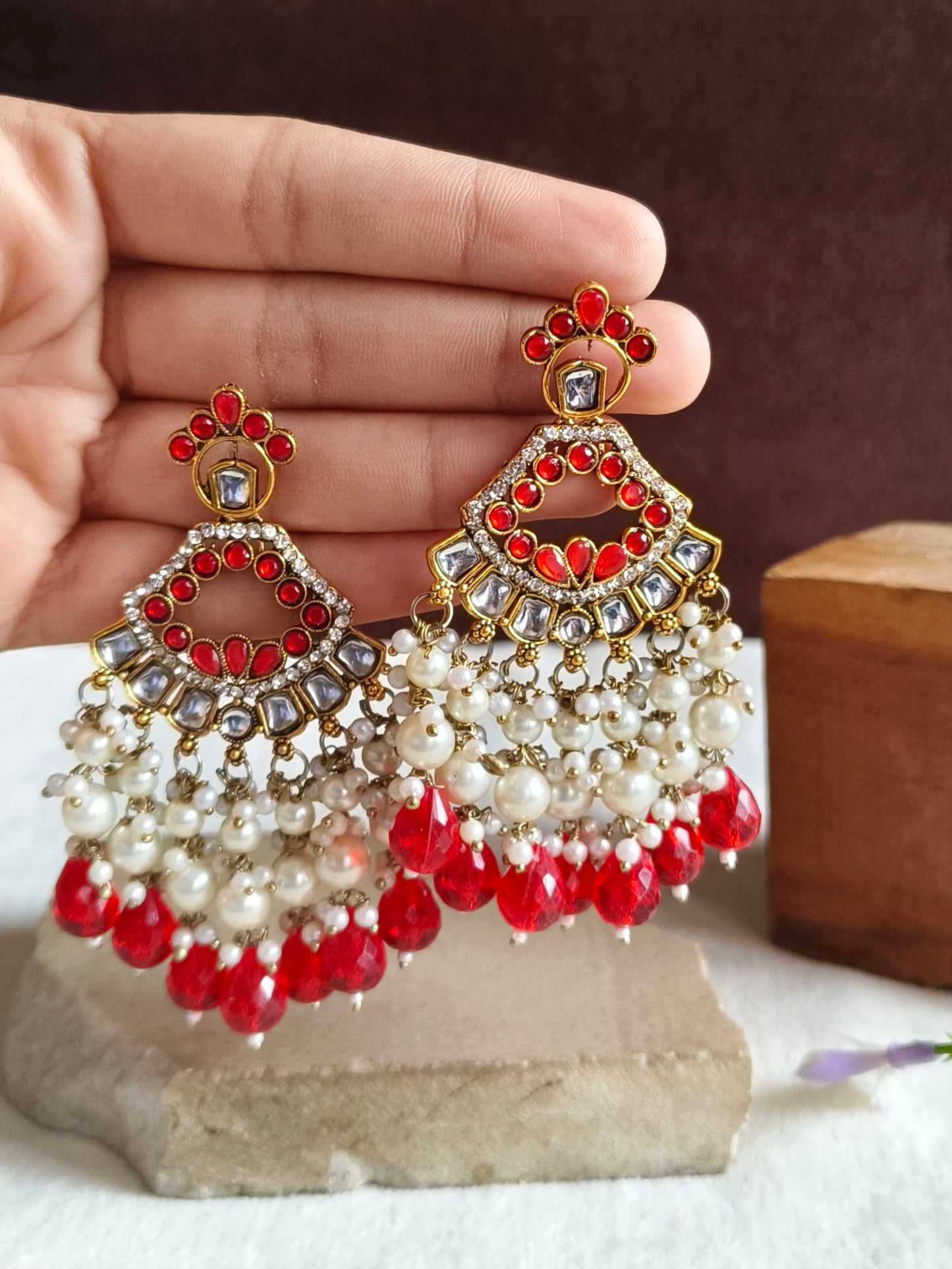 Earrings 0731AMDLRED