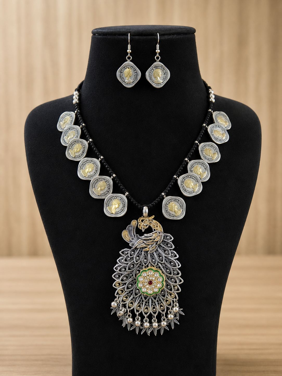 Dual Tone Navratri Necklace Set