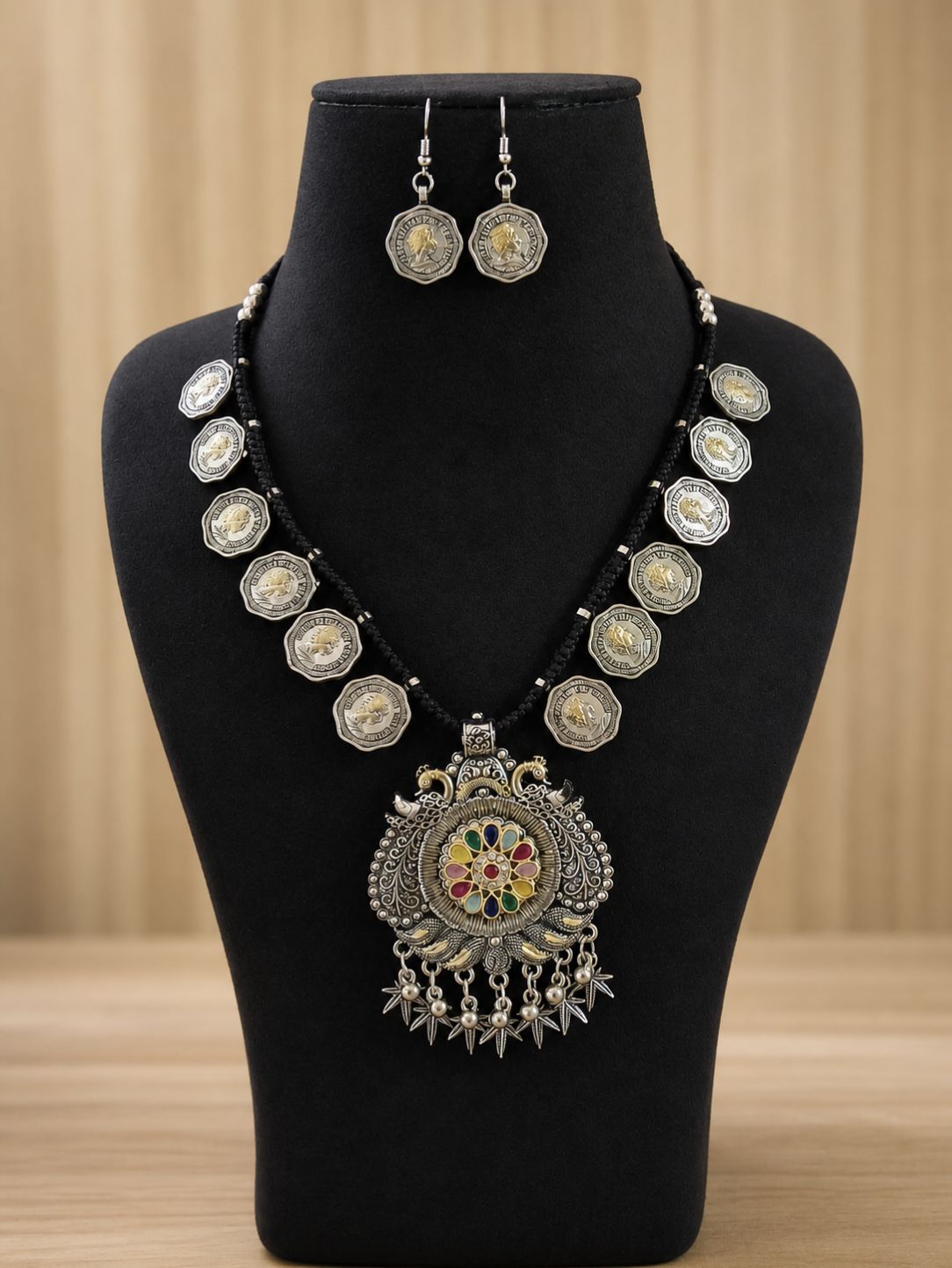 Oxidised Navratri Necklace