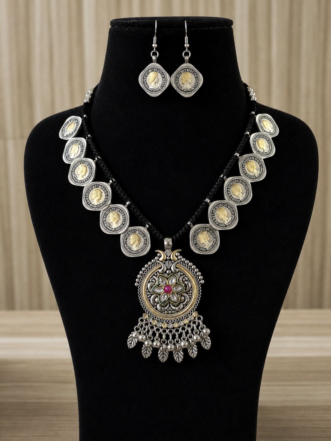 Navratri Oxidised Necklace Set