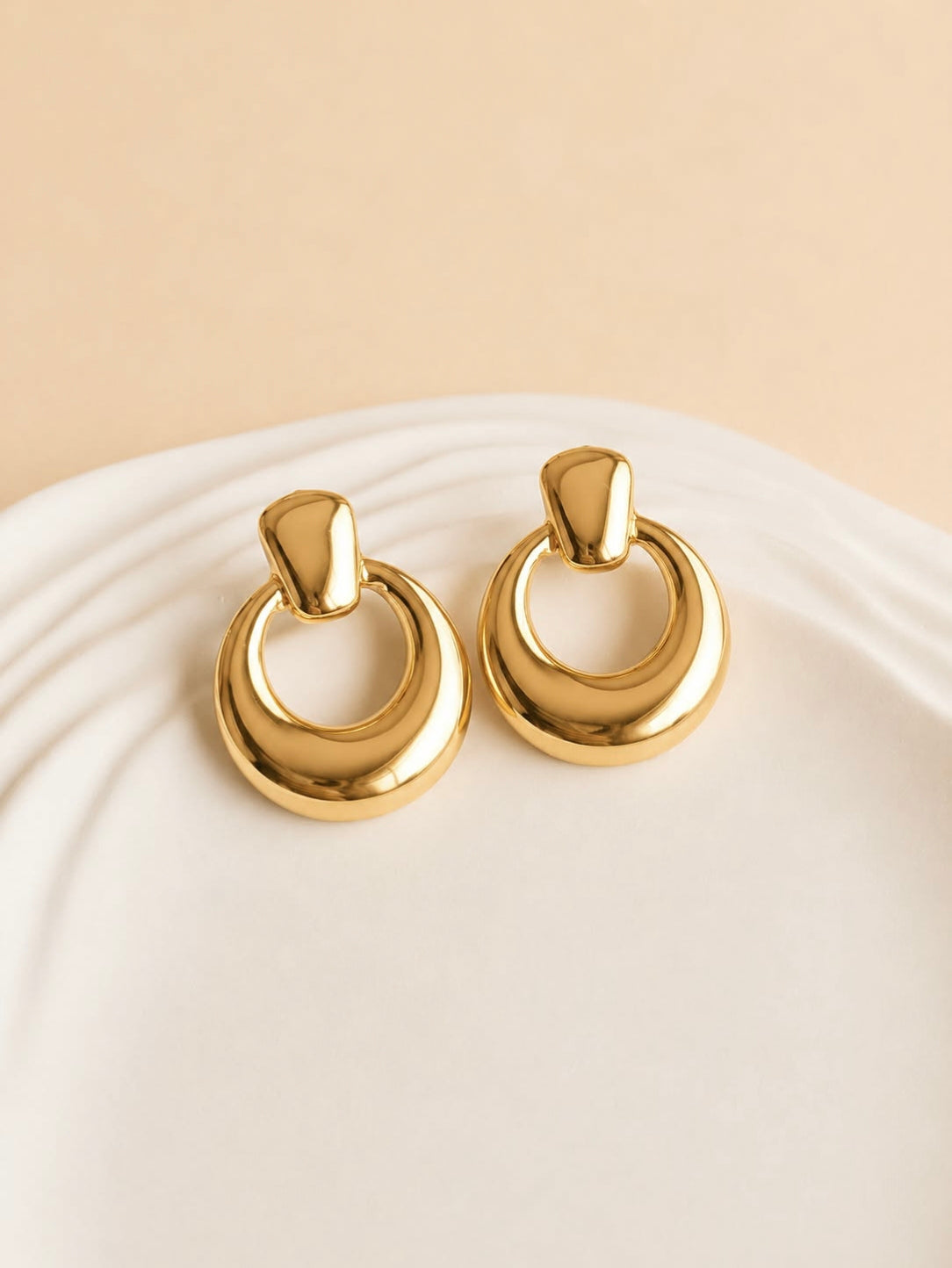 Steel Pearl Earrings