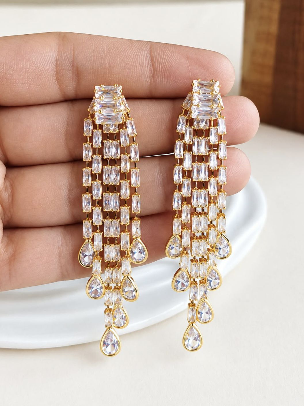 Steel Drop Earrings
