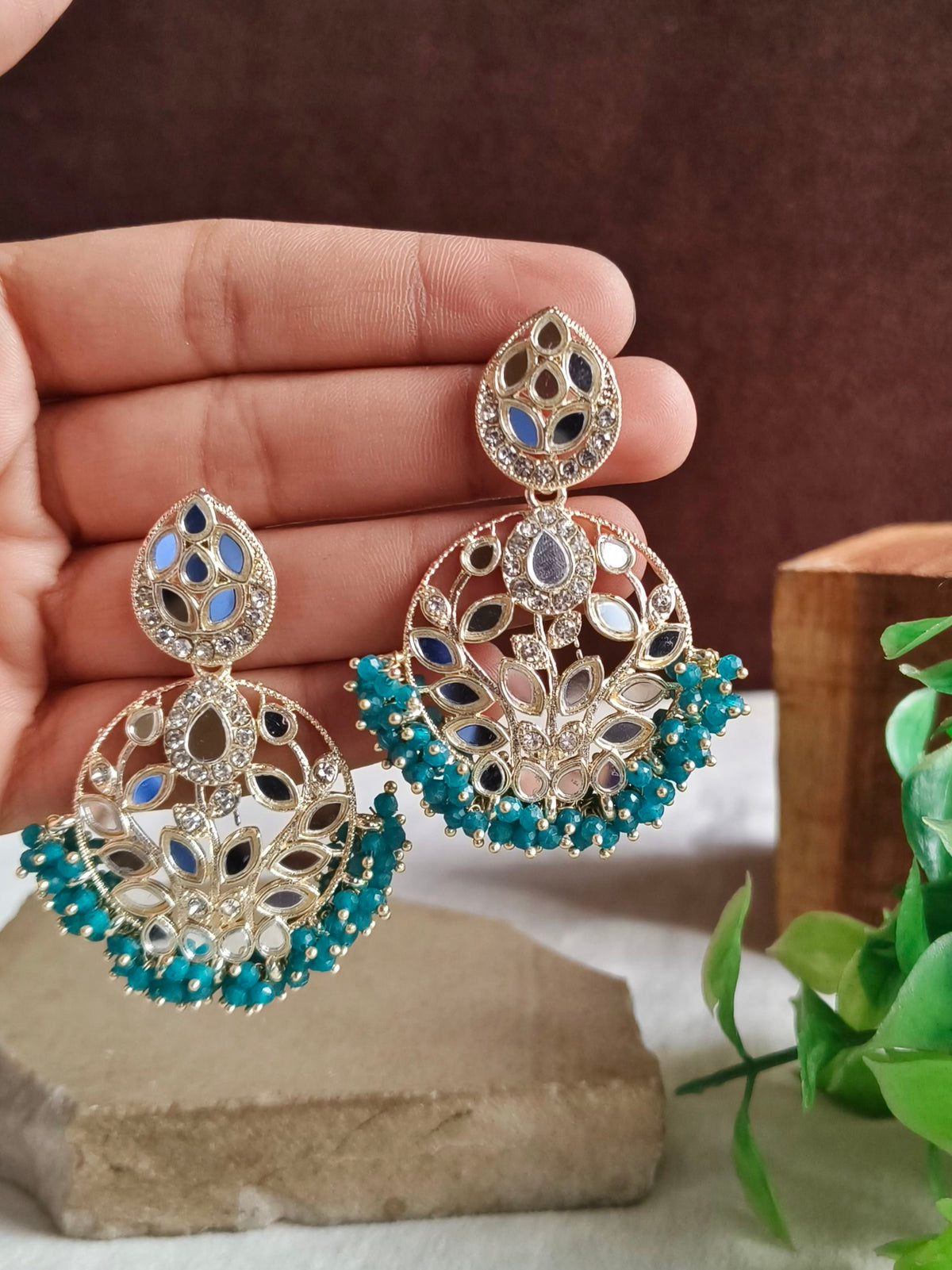 Oxidised Coin Earrings