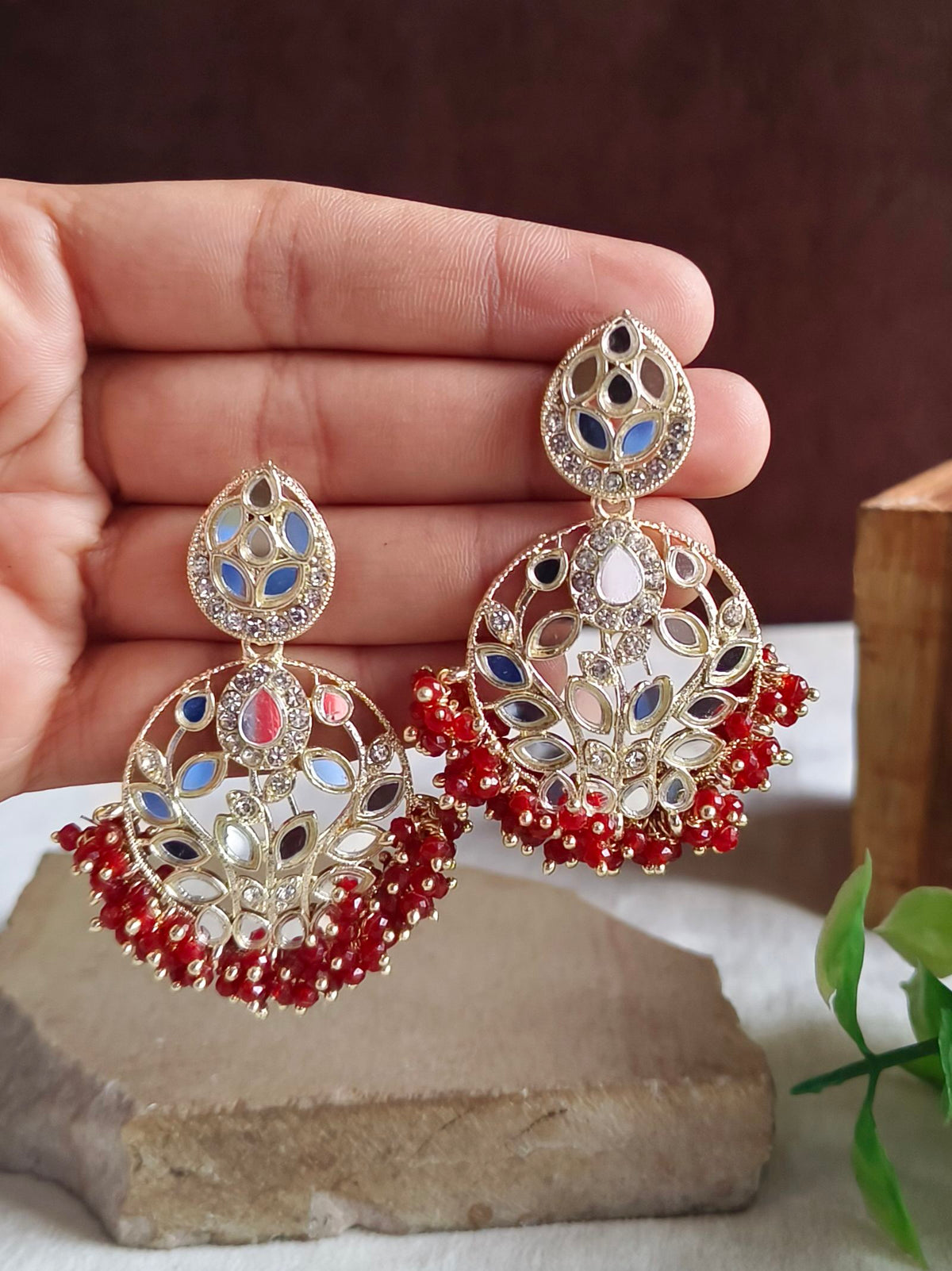 Oxidised Peacock Earrings