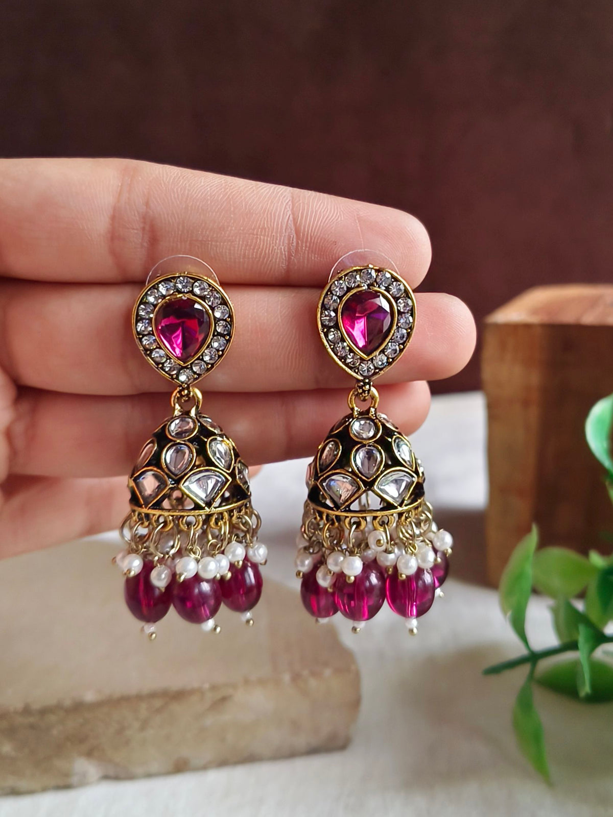 Oxidised Chandelier Earrings