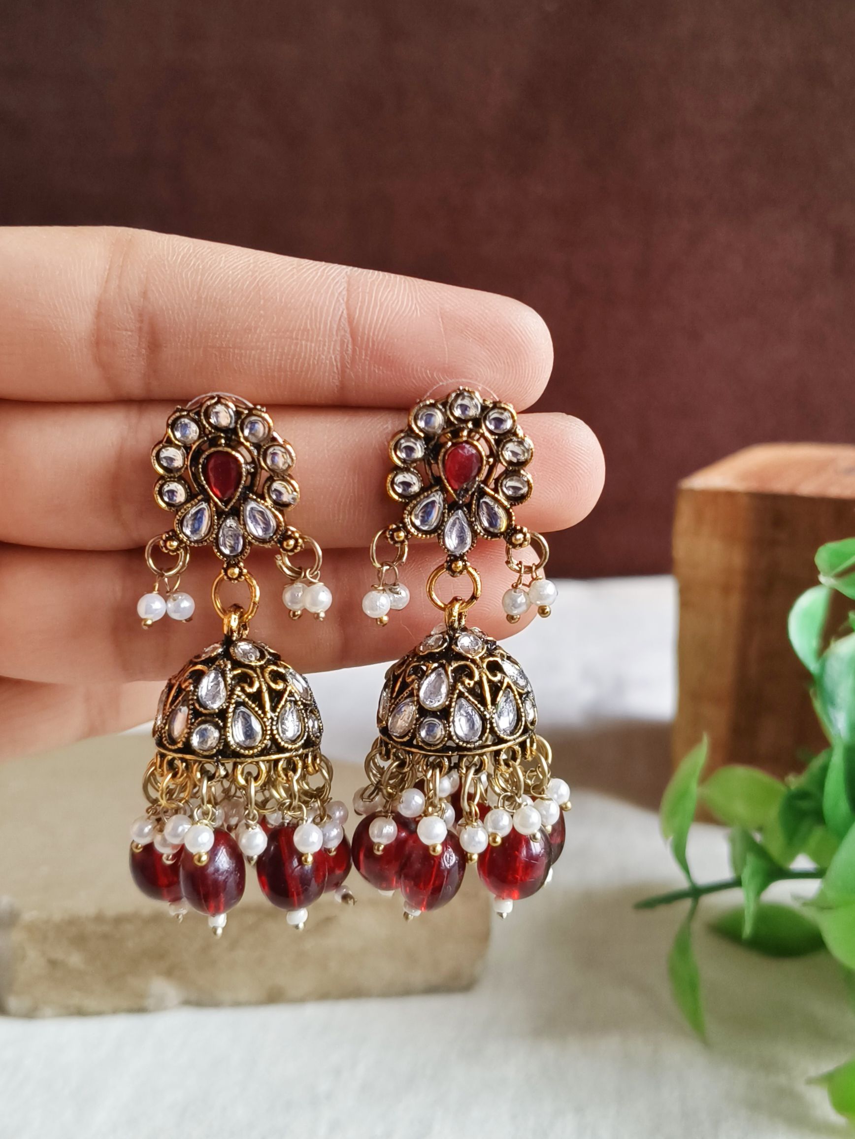 Oxidised Tribal Earrings