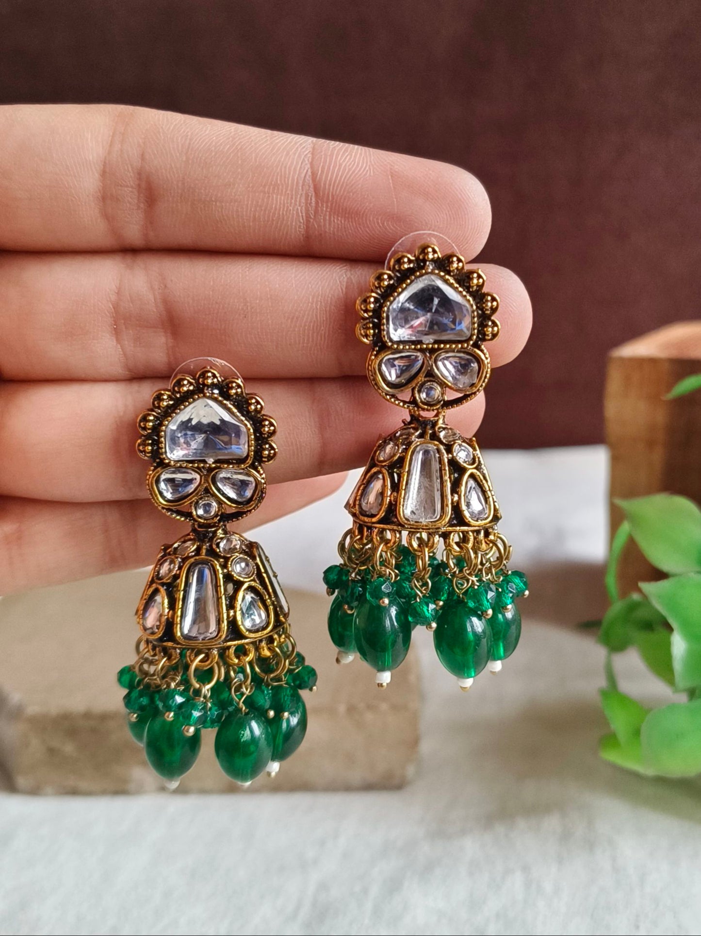 Oxidised Drop Earrings