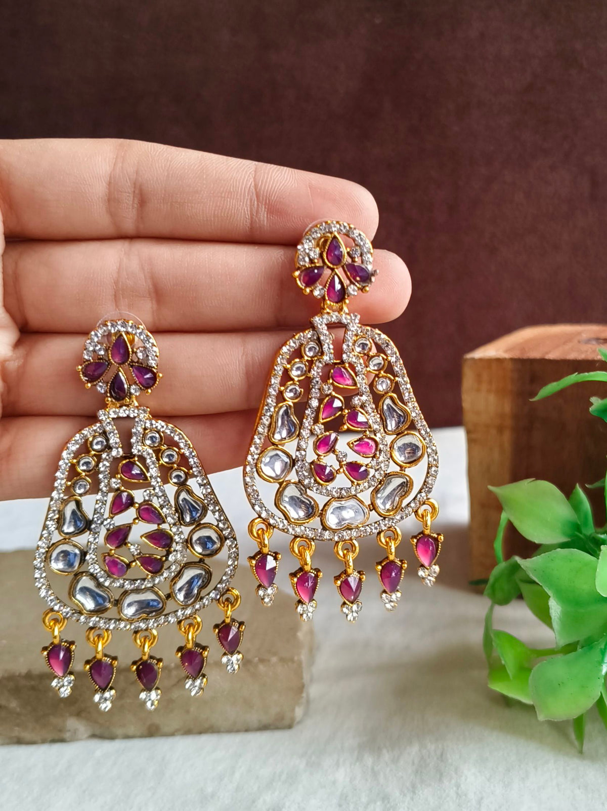 Oxidised Jhumka Earrings