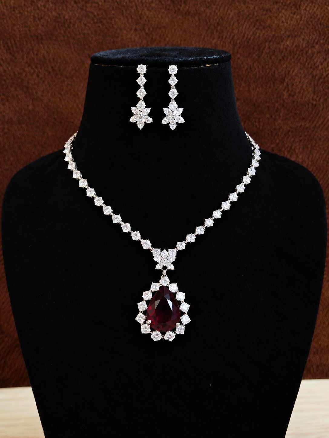 Gold Plated AD Necklace Set