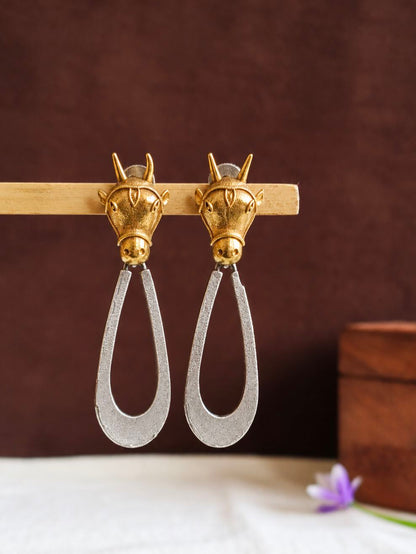 Dual Tone  Earrings 10843DTDL