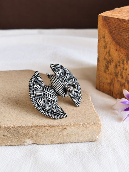 Oxidised Adjustable Finger Ring 10852FR