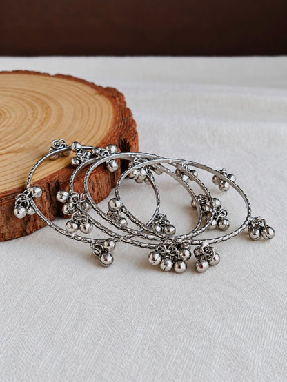 Oxidised Ghunghroo Bangle 10853BL24