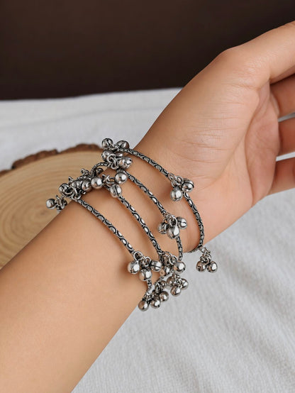 Oxidised Ghunghroo Bangle 10853BL24