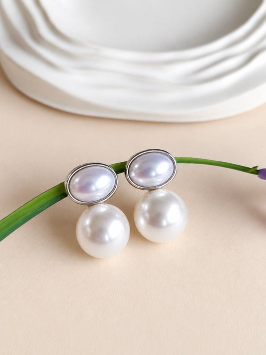 Pearl Earrings 2001AMSTSLV