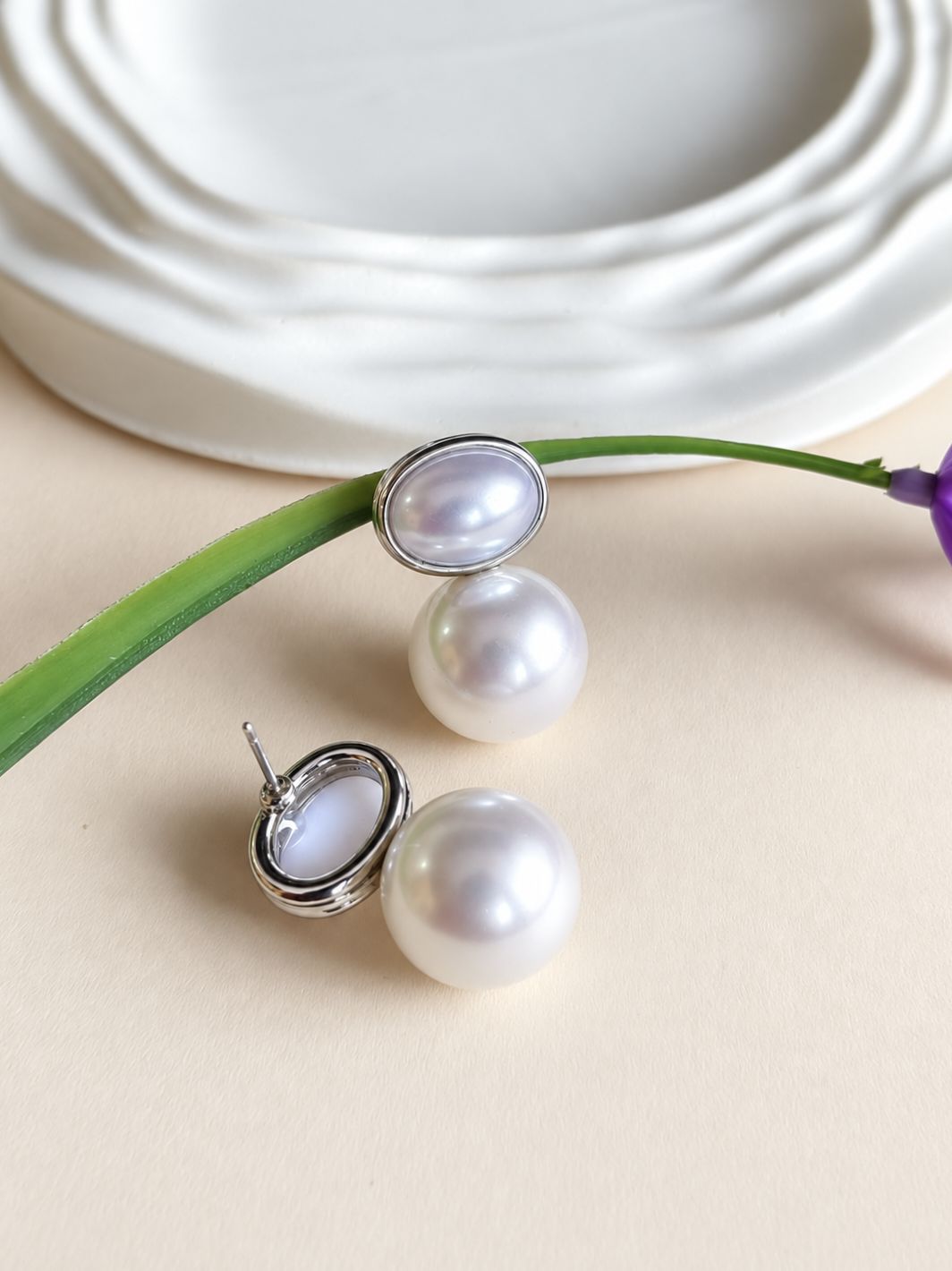 Pearl Earrings 2001AMSTSLV