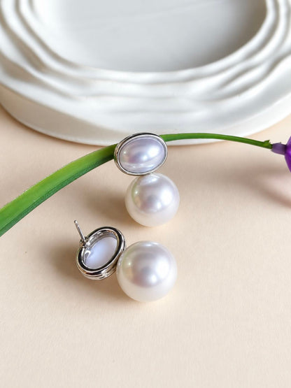 Pearl Earrings 2001AMSTSLV