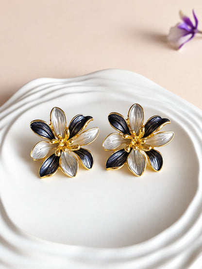 Enamel Stainless Steel Earrings 0103AMSTGRYWHT