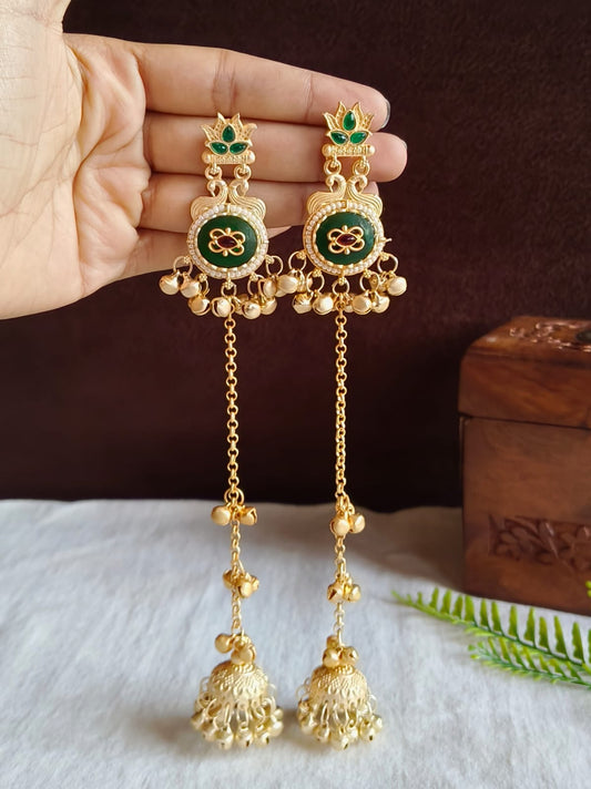 Kashmiri Earrings 1310GRN