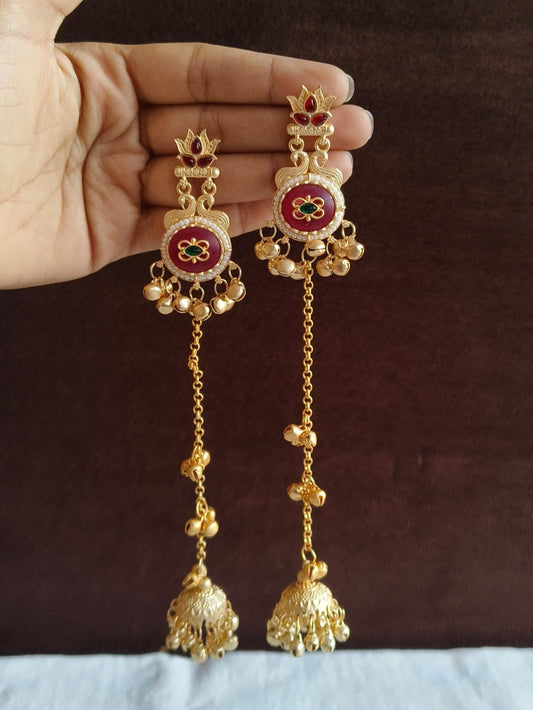 Kashmiri Earrings 1310RED