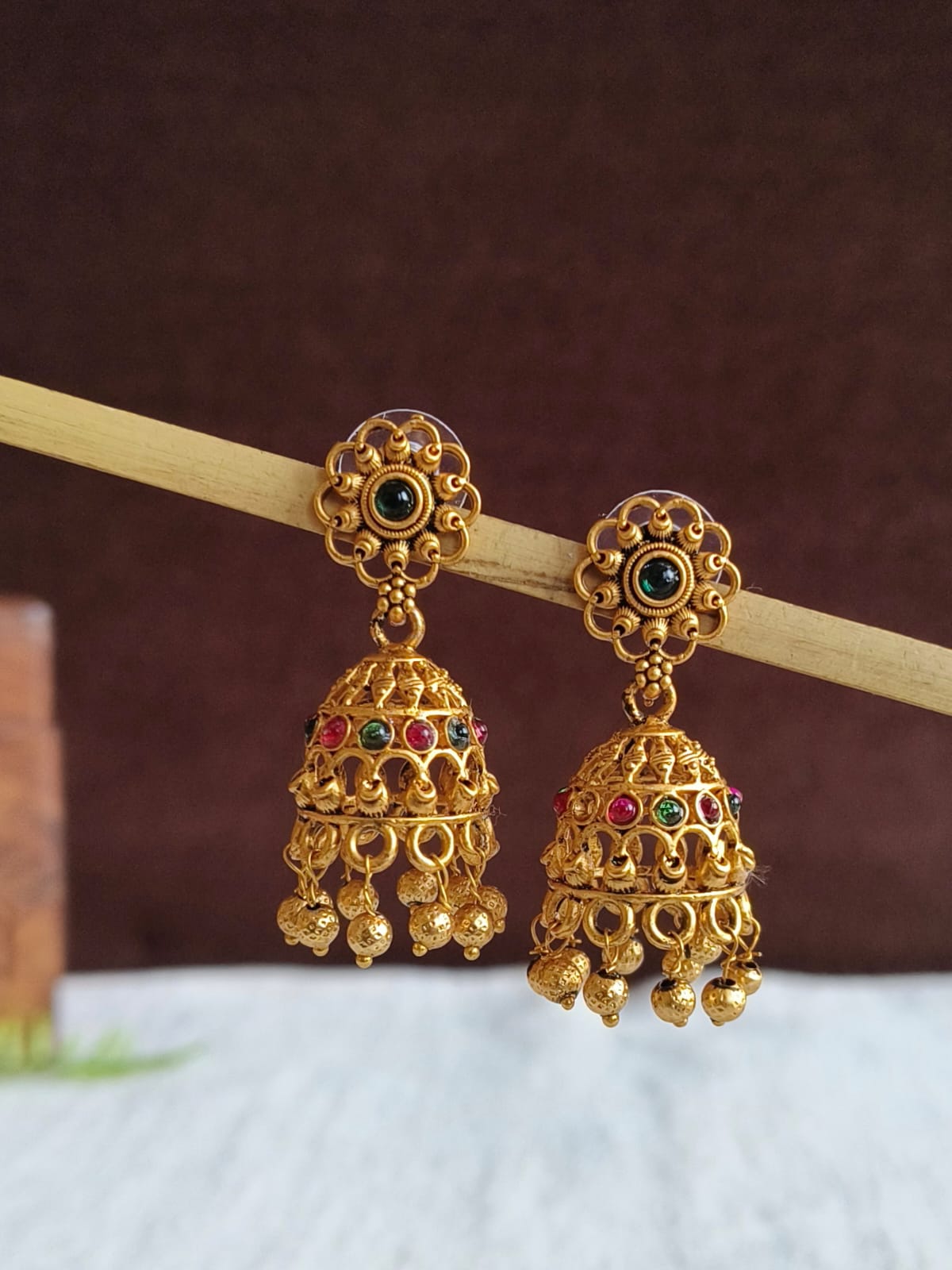 Golden Jhumka 1320