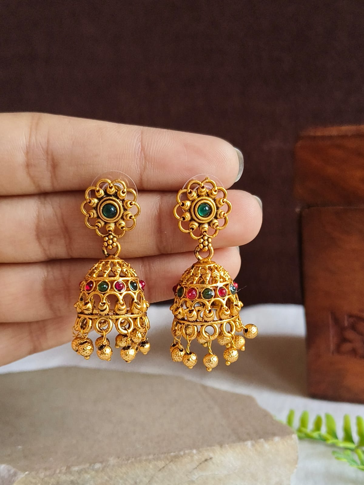 Golden Jhumka 1320