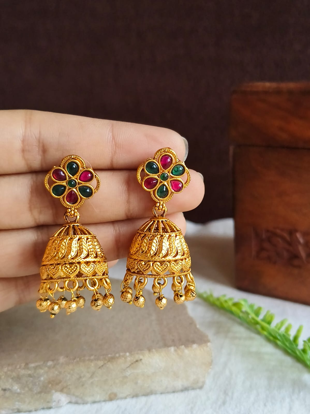 Golden Jhumka 1321