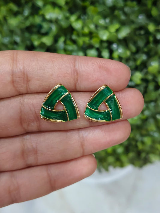 Korean Earrings 1552AMSTGDGRN